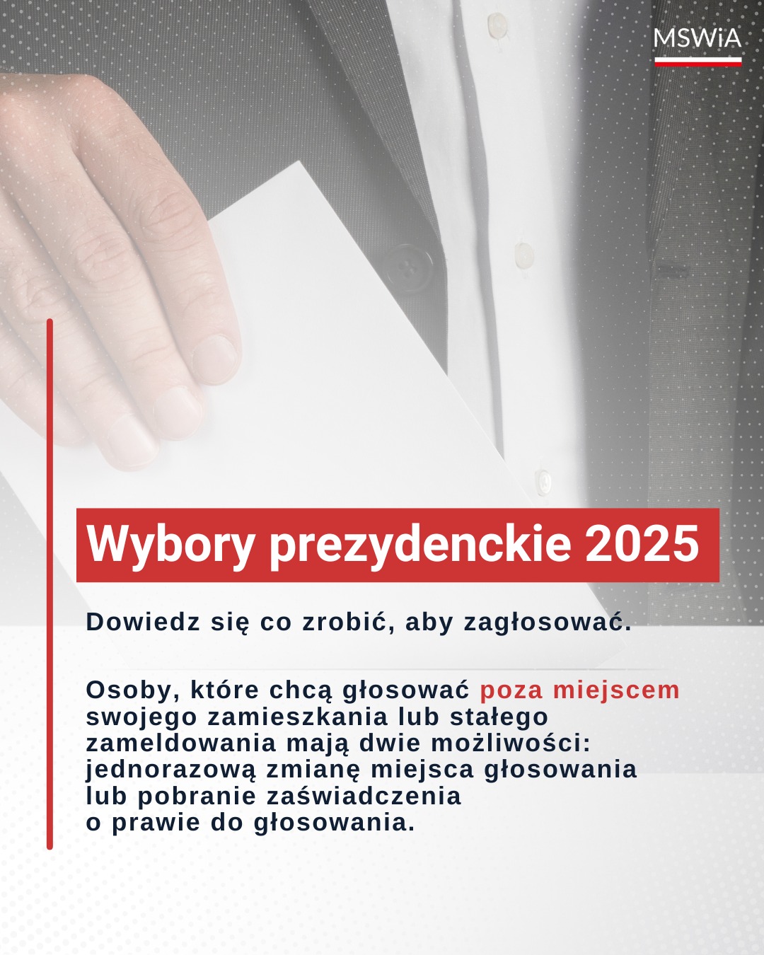 Zaświadczenie o prawie do głosowania tylko do 29 maja
