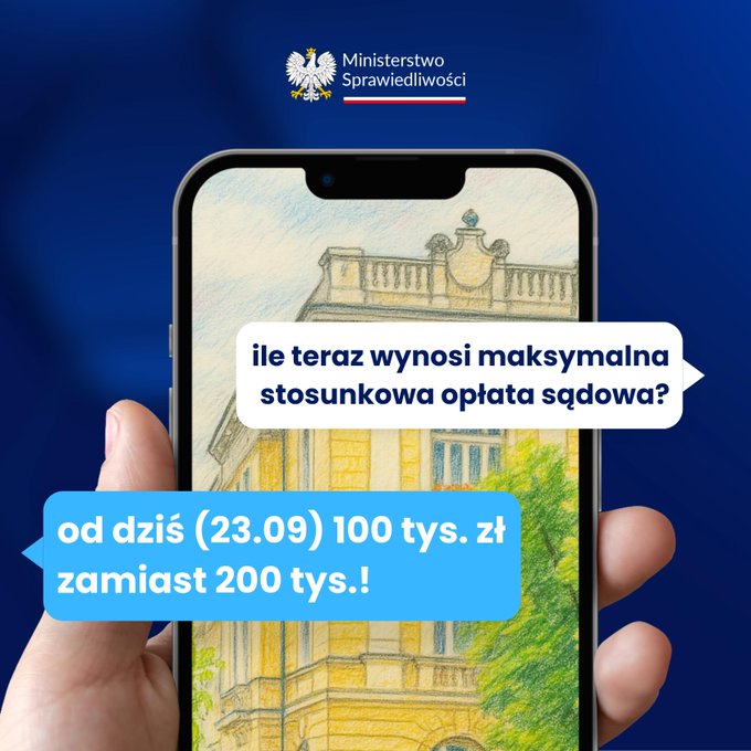 Korzystne zmiany w opłatach sądowych